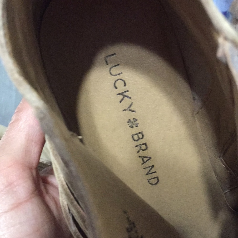 LuckyBrand LK-Zavrina tanleather side zip booties - Picture 6 of 8